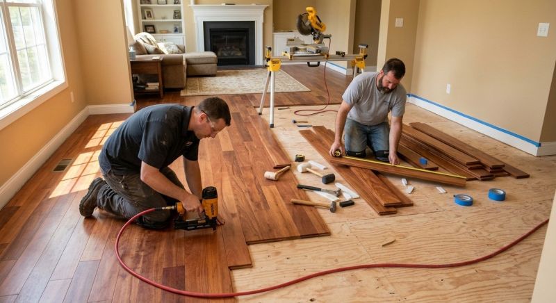 Cherry Floor Installation in Gallitzin, PA