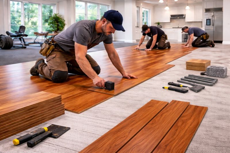 Cherry Floor Installation in Latrobe, PA
