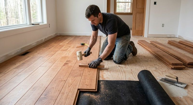 Cherry Floor Installation in Somerset, PA
