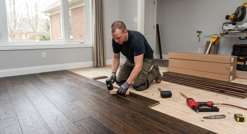 Dark Wood Floor Installation in Johnstown, PA
