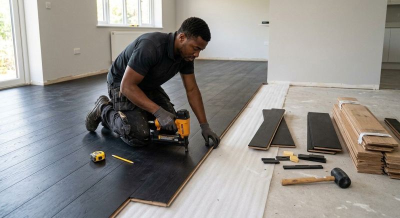 Dark Wood Floor Installation in Johnstown, PA
