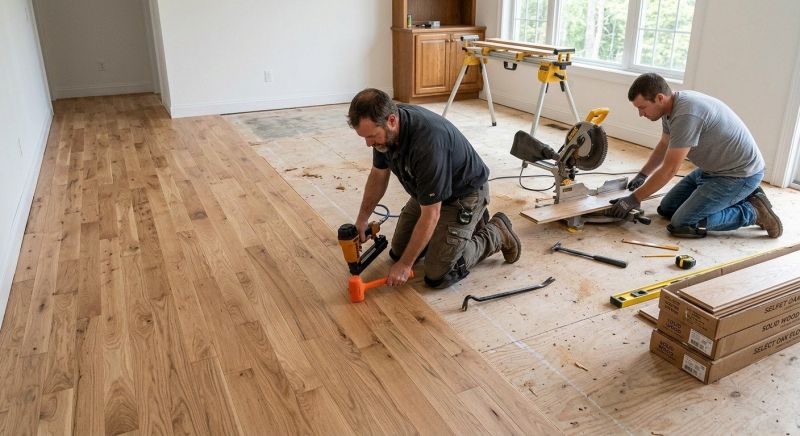 White Oak Floor Installation in Johnstown, PA